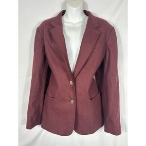 Vintage Women Wool Blend Blazer Size 18 Oversized Preppy Heritage Academia Money